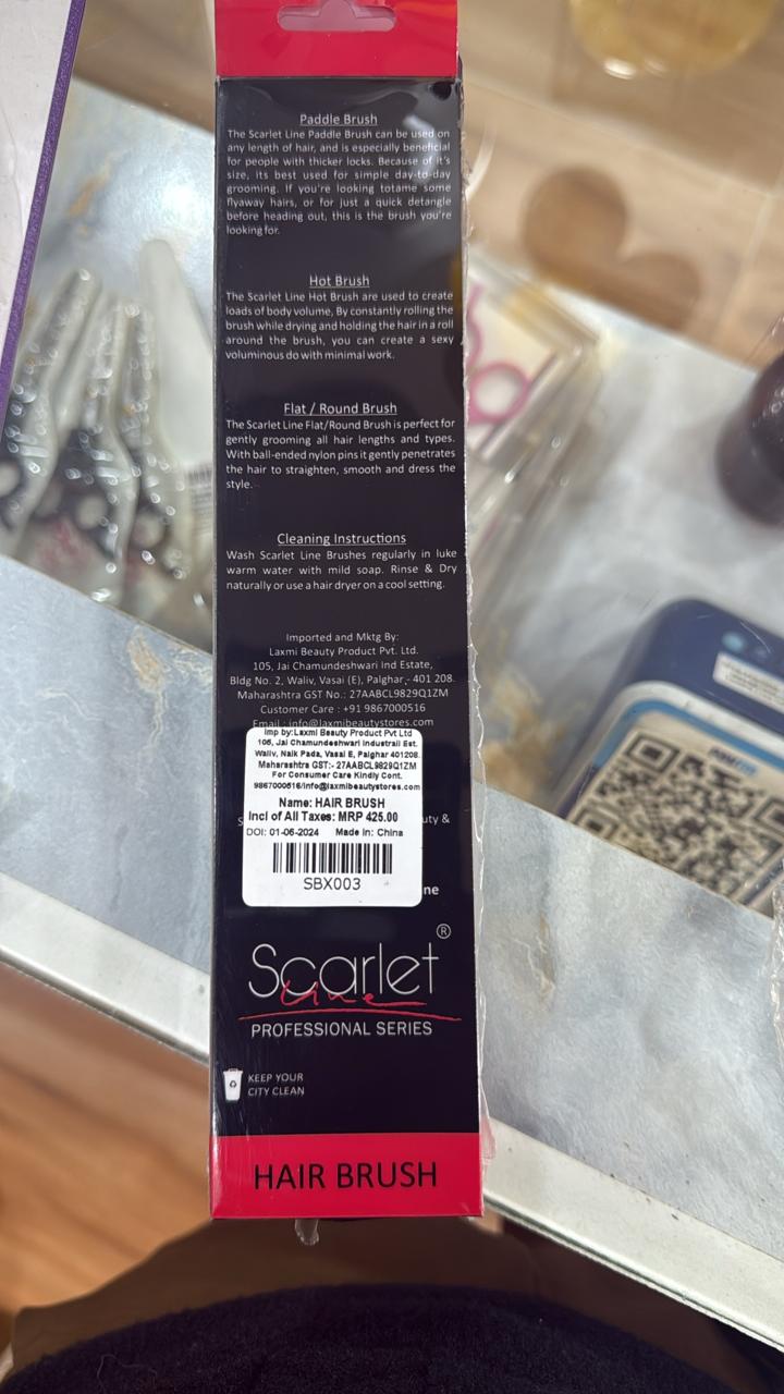 Scarlet Professional Series Wooden Paddle Hair Brush